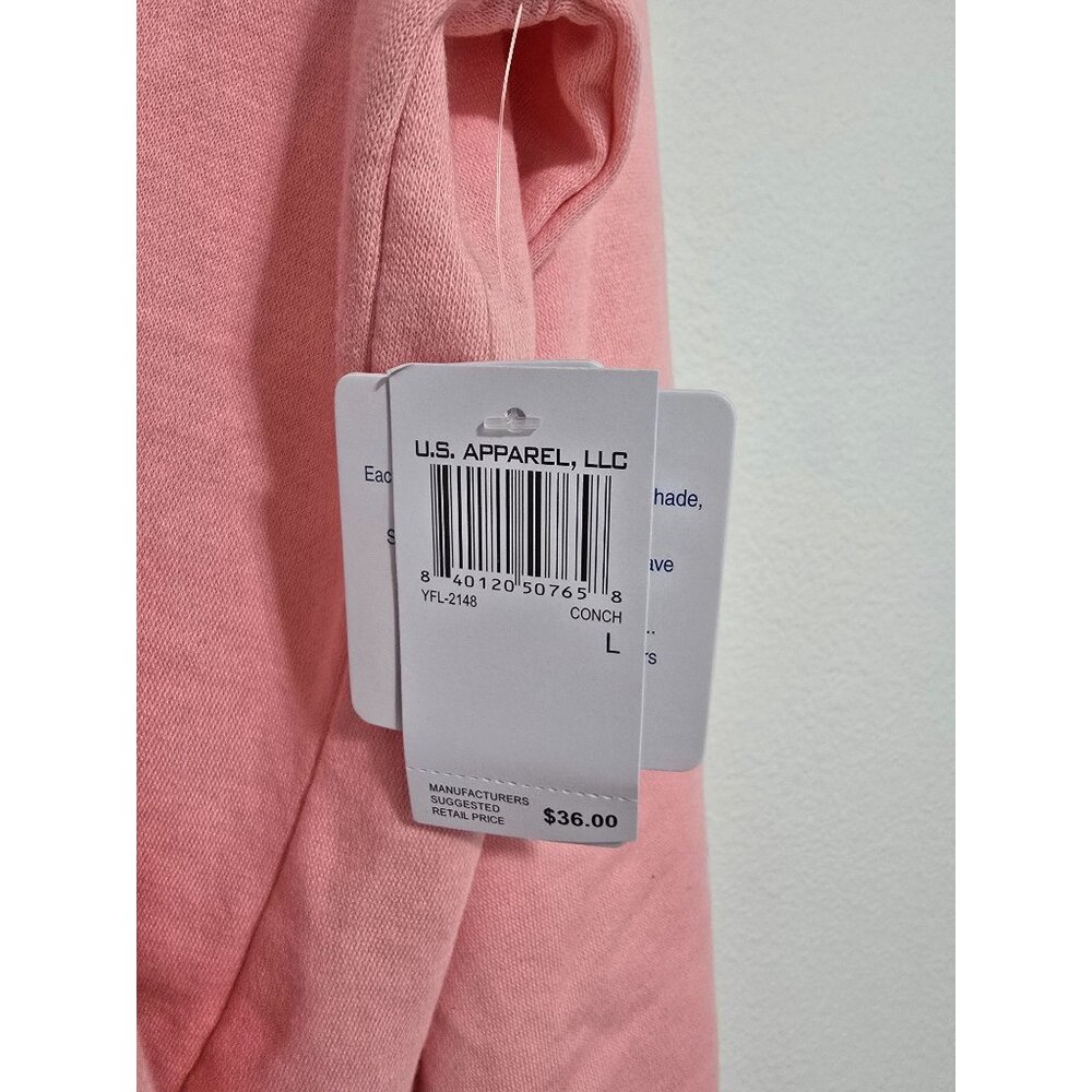 US APPAREL Woman's COZUMEL‎ MEXICO Pull over Sweatshirt In Pink Size Large - Picture 6 of 6